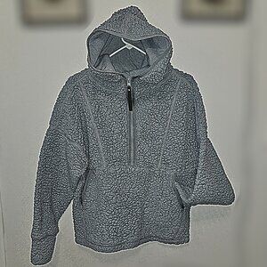 prAna Polar Escape Permafrost Sherpa Half Zip Hoodie Women's size Small
